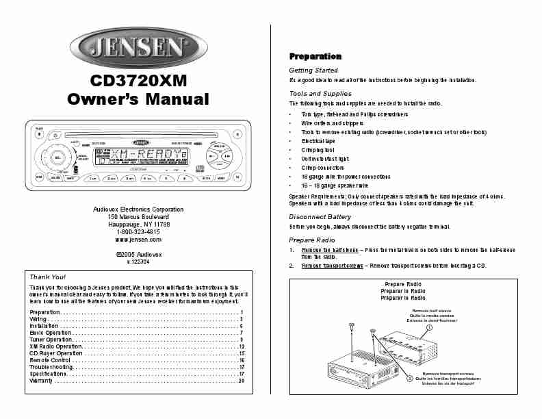 Audiovox Car Stereo System CD3720XM-page_pdf